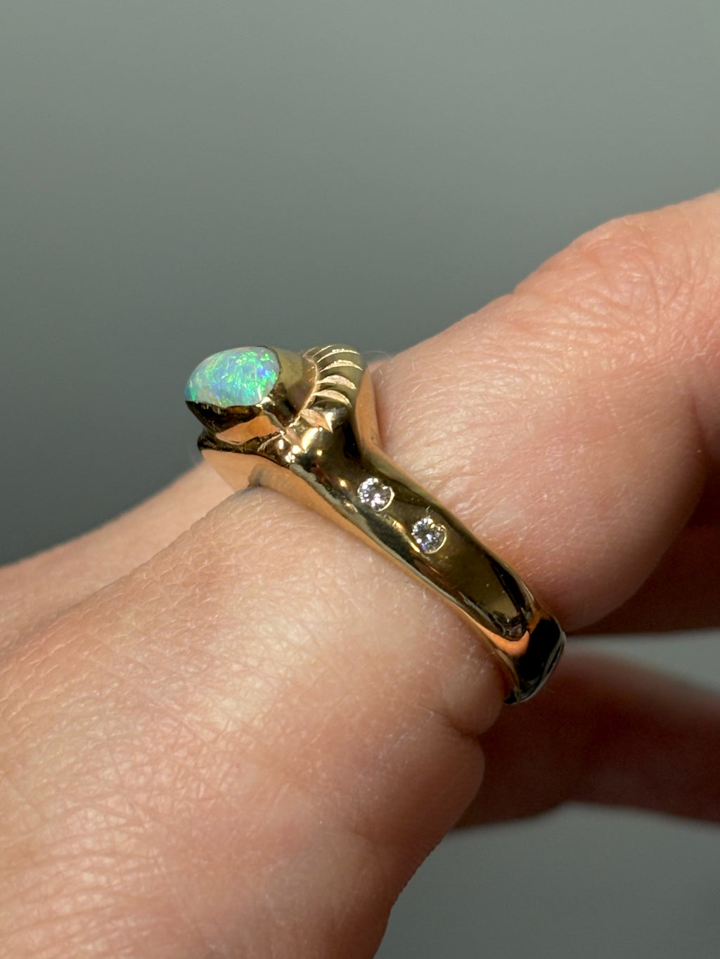 Rainbow Moon Ring
