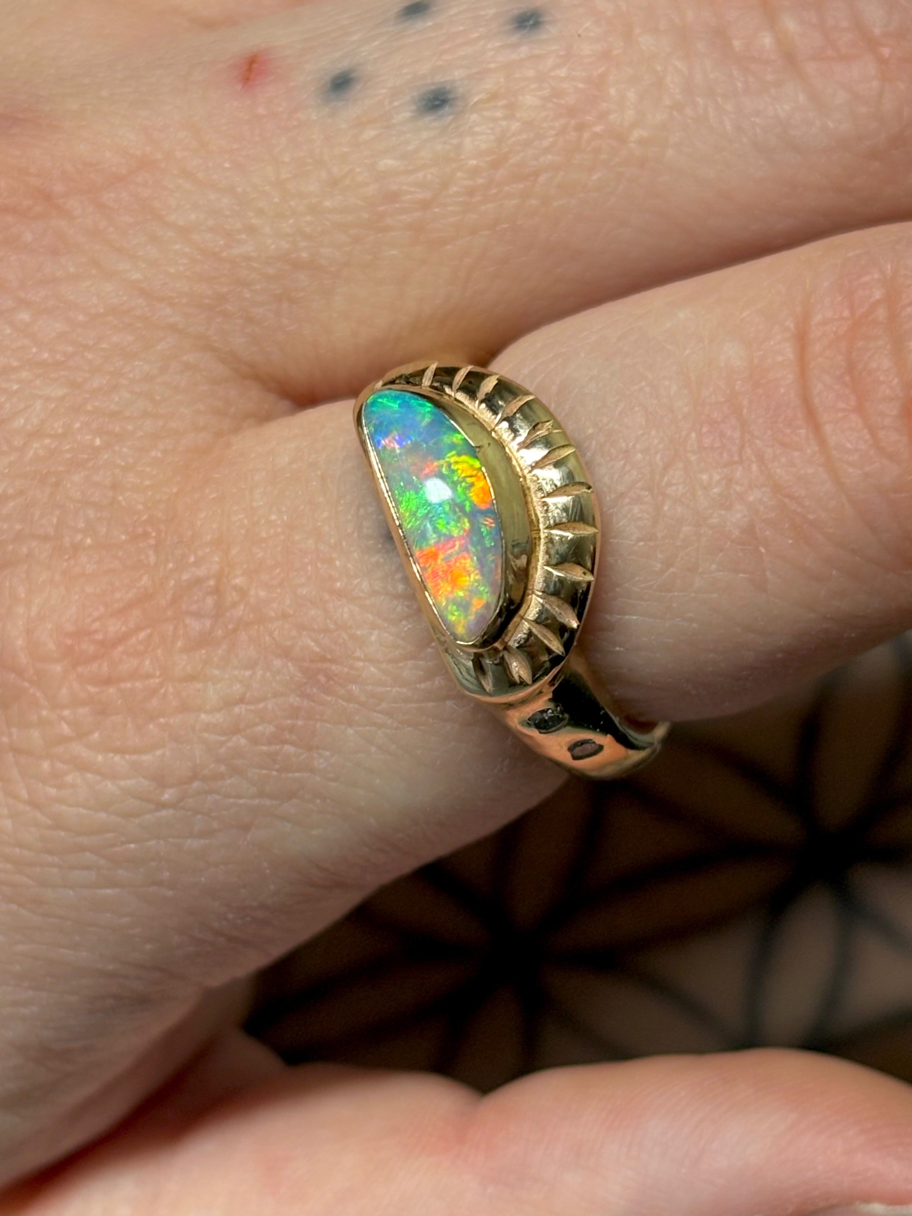 Rainbow Moon Ring