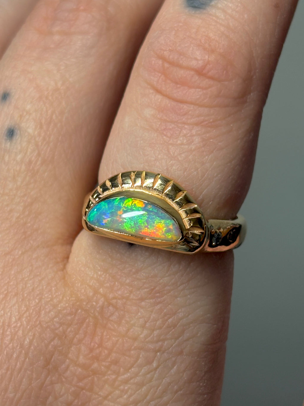 Rainbow Moon Ring